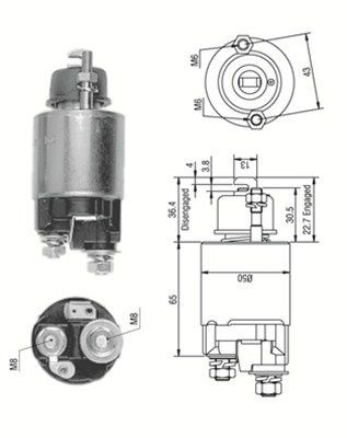 Тяговое реле, стартер 940113050231 MAGNETI MARELLI