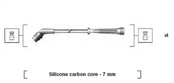 Ккомплект проводов зажигания 941145390736 MAGNETI MARELLI