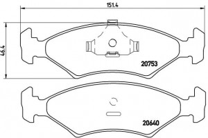 Комплект тормозных колодок, диско P 24 006 BREMBO