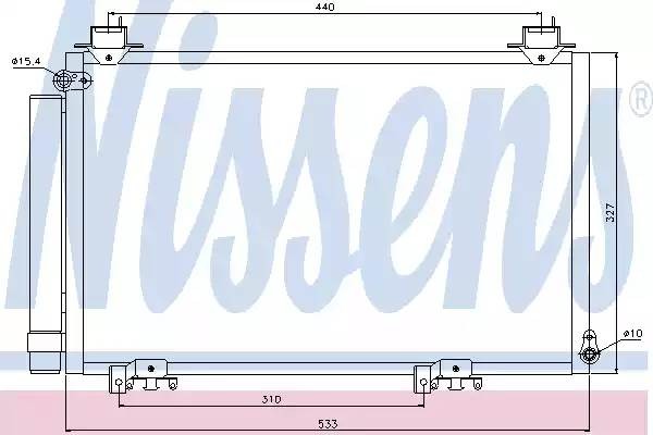 Конденсатор, кондиционер 94516 NISSENS