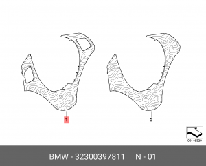Накладка рулевого колеса 32 30 0 397 811 BMW
