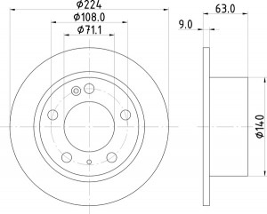 Тормозной диск MDC631 MINTEX
