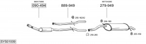 Предглушитель выхлопных газов 287947 BOSAL