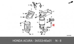 Датчик кислородный (лямбда-зонд) 36532R40A01 HONDA
