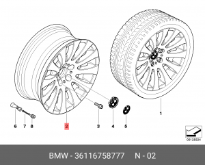 Диск колеса 36 11 6 758 777 BMW
