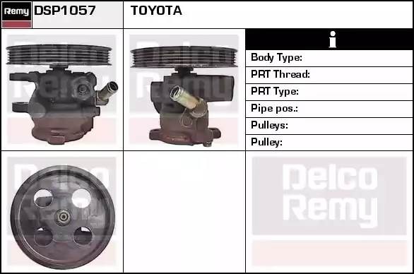 Гидравлический насос, рулевое управление DSP1057 DELCO REMY