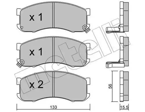 Комплект тормозных колодок, диско 2203940 METELLI