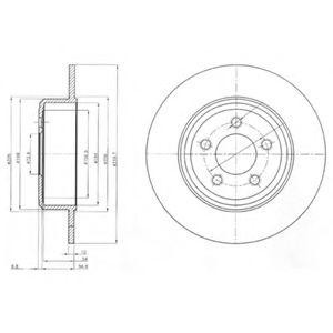 Тормозной диск BG4074 DELPHI