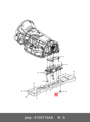 Гайка 6104 716AA CHRYSLER