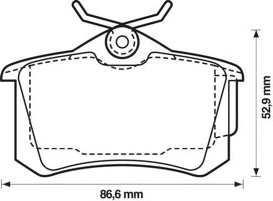 Комплект тормозных колодок, диско 573005B BENDIX JURID