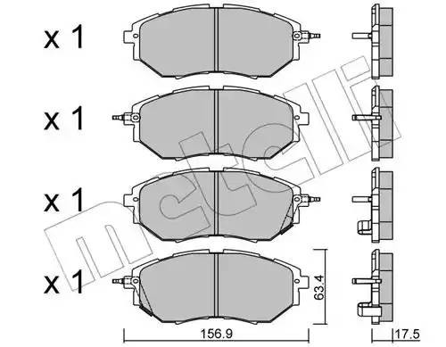 Комплект тормозных колодок, диско 22-0763-0 METELLI