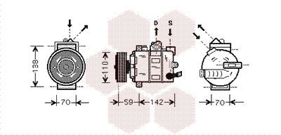 Компрессор, кондиционер 5800K266 VAN WEZEL