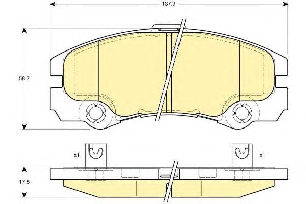 Комплект тормозных колодок, диско 6114369 GIRLING