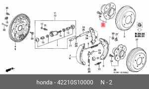 Комплект подшипника ступицы колеса 42210S10000 HONDA