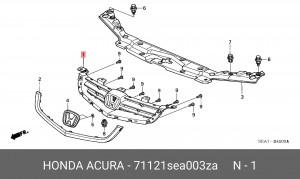 Решетка радиатора 71121SEA003ZA HONDA