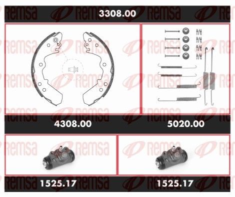 Комплект тормозных колодок 330800 REMSA