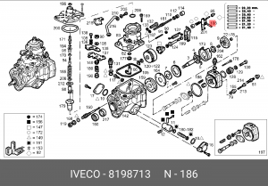 Зазубренный штифт 8198713 IVECO