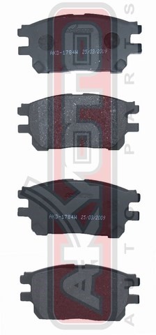 Колодки тормозные дисковые AKD-1784 AKYOTO
