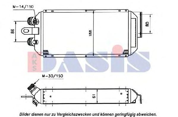 масляный радиатор, двигательное масло 176120N AKS DASIS