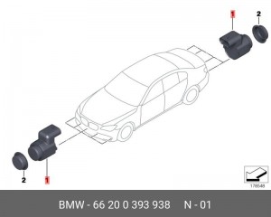 Датчик парковки 66 20 0 393 938 BMW