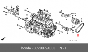 Поликлиновой ремень 38920-P2A-003 HONDA