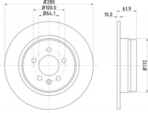 Тормозной диск MDC1085 MINTEX