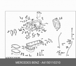 Гильза цилиндра ДВС A6150110210 MERCEDES BENZ