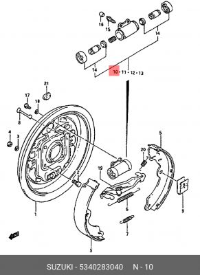 Колесный тормозной цилиндр 53402-83040 SUZUKI