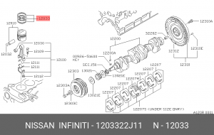 Кольца поршневые 1203322J11 NISSAN