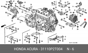 Поликлиновой ремень 31110-P2T-004 HONDA
