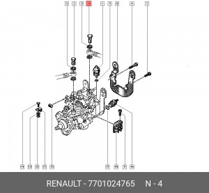 Болт 7701024765 RENAULT