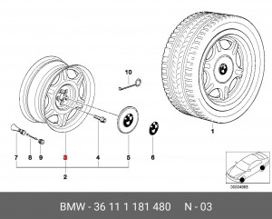 Диск колеса 36 11 1 181 480 BMW