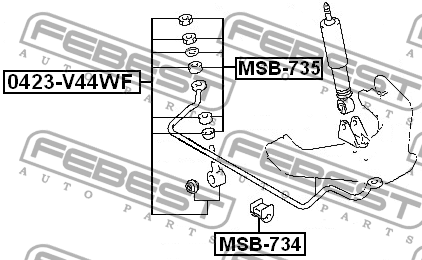 Стойка стабилизатора (ремкомплект) MSB-735 FEBEST
