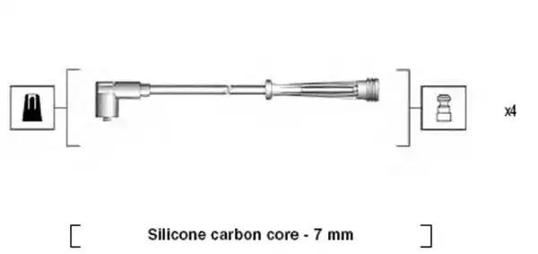 Ккомплект проводов зажигания 941145380735 MAGNETI MARELLI
