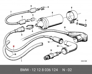 Электропроводка 12 12 8 036 124 BMW