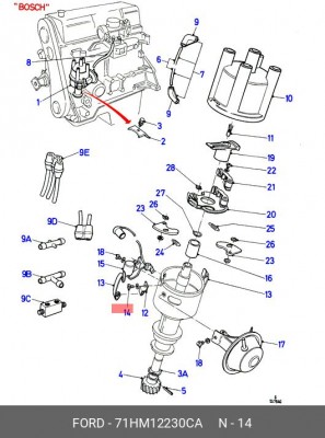 Болт 71HM12230CA FORD