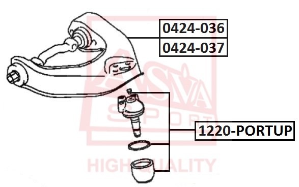Опора шаровая подвески 1220-PORTUP ASVA