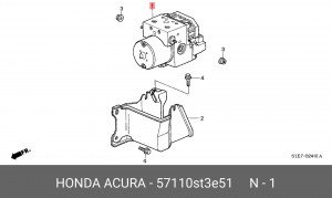 Гидроагрегат, тормозная система 57110ST3E51 HONDA