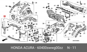 Панель передняя 60400SWWG00ZZ HONDA
