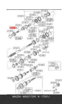 Подшипник КПП M50217295 MAZDA