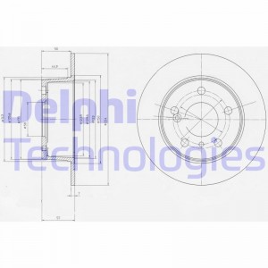Тормозной диск BG2187 DELPHI