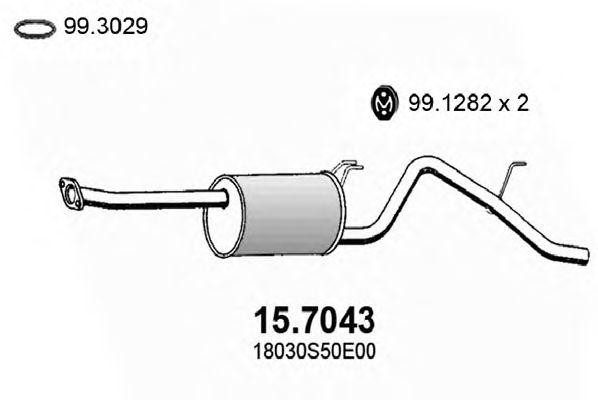 Глушитель выхлопных газов конечный 157043 ASSO