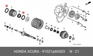 Деталь 91021P6H003 HONDA