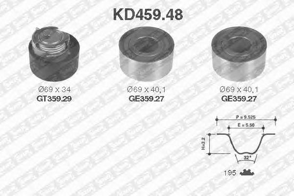 Комплект ремня ГРМ KD45948 NTN SNR