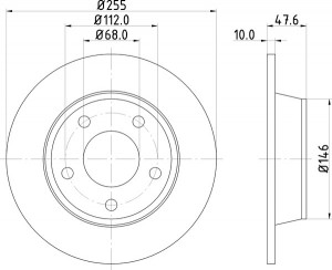 Тормозной диск MDC1462 MINTEX