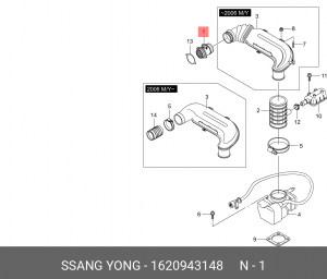 Расходомер воздуха 1620943148 SSANG YONG