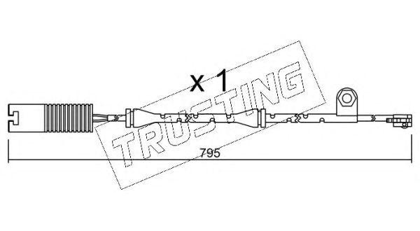 Сигнализатор, износ тормозных колодок SU.152 TRUSTING