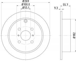 Тормозной диск MDC1655 MINTEX