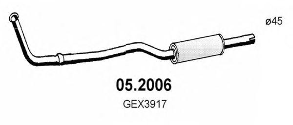 Предглушитель выхлопных газов 052006 ASSO