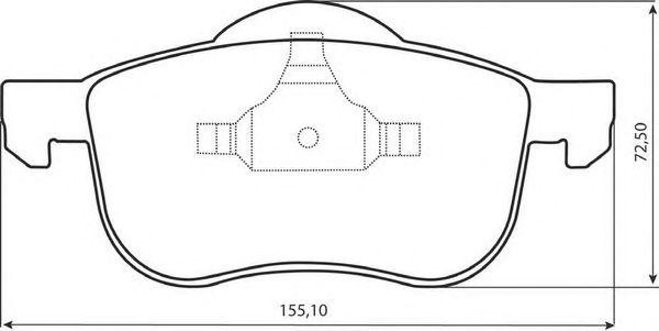 Комплект тормозных колодок, диско 573003B BENDIX JURID